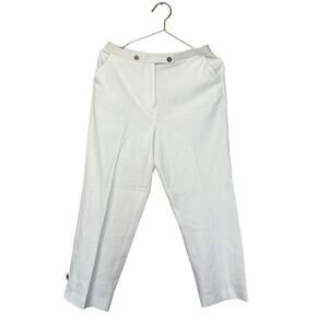 Investments white ankle pants women size 6